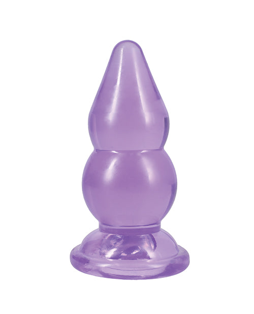 Crystal Jellies 6" Double Pop Plug - Purple