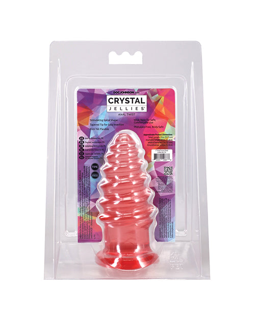 Crystal Jellies 5" Anal Twist - Pink
