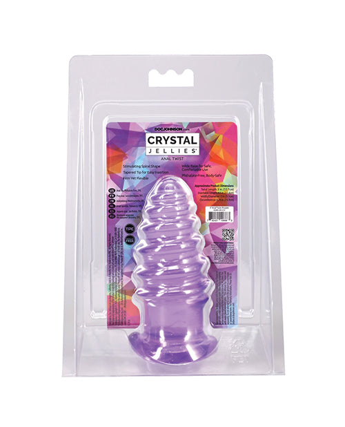 Crystal Jellies 5" Anal Twist - Purple