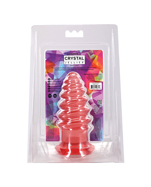 Crystal Jellies 6" Anal Twist - Pink