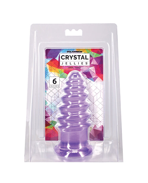 Crystal Jellies 6" Anal Twist - Purple