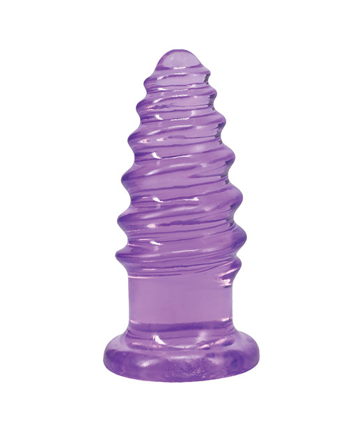 Crystal Jellies 6" Anal Twist - Purple