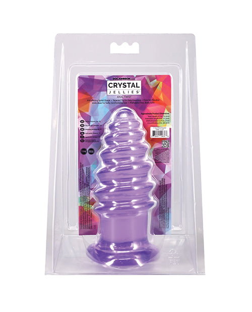Crystal Jellies 7" Anal Twist - Purple