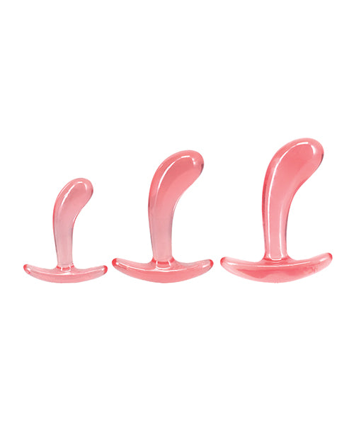 Crystal Jellies Curved Anal Trainer Set - Pink