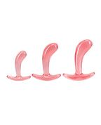 Crystal Jellies Curved Anal Trainer Set - Pink