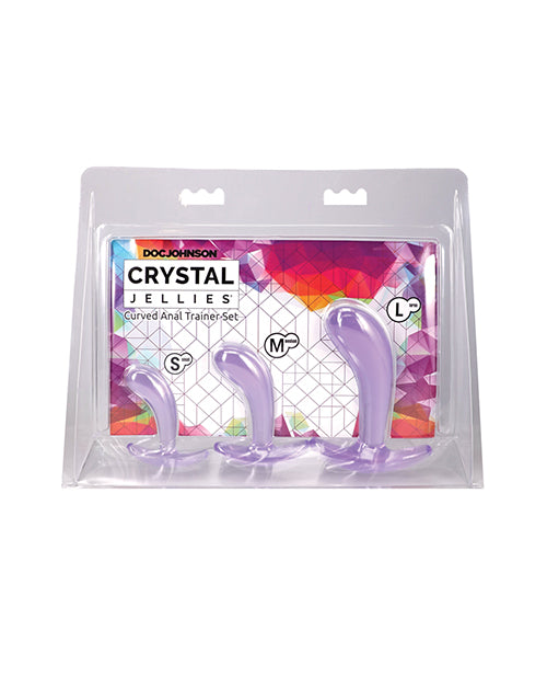 Crystal Jellies Curved Anal Trainer Set - Purple