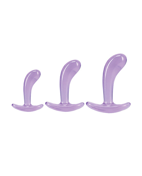 Crystal Jellies Curved Anal Trainer Set - Purple