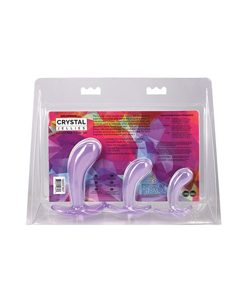 Crystal Jellies Curved Anal Trainer Set - Purple