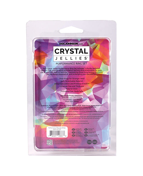 Crystal Jellies Performance Ring Set - Pink