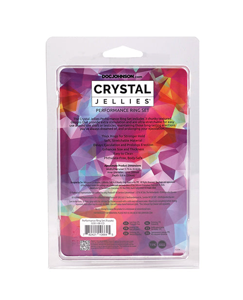 Crystal Jellies Performance Ring Set - Purple