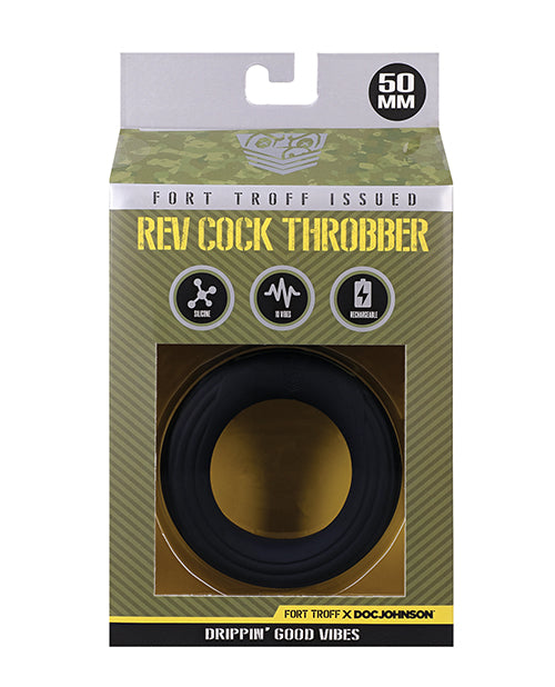 Fort Troff Rev Cock Throbber Vibrating Cock Ring - , Black