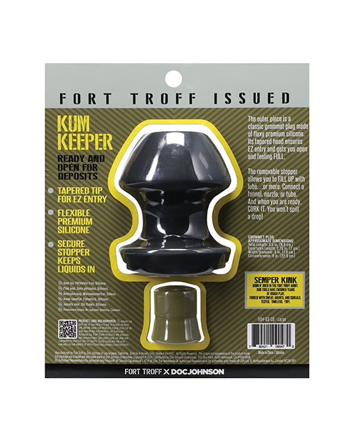 Fort Troff Kum Keeper Anal Plug - , Black