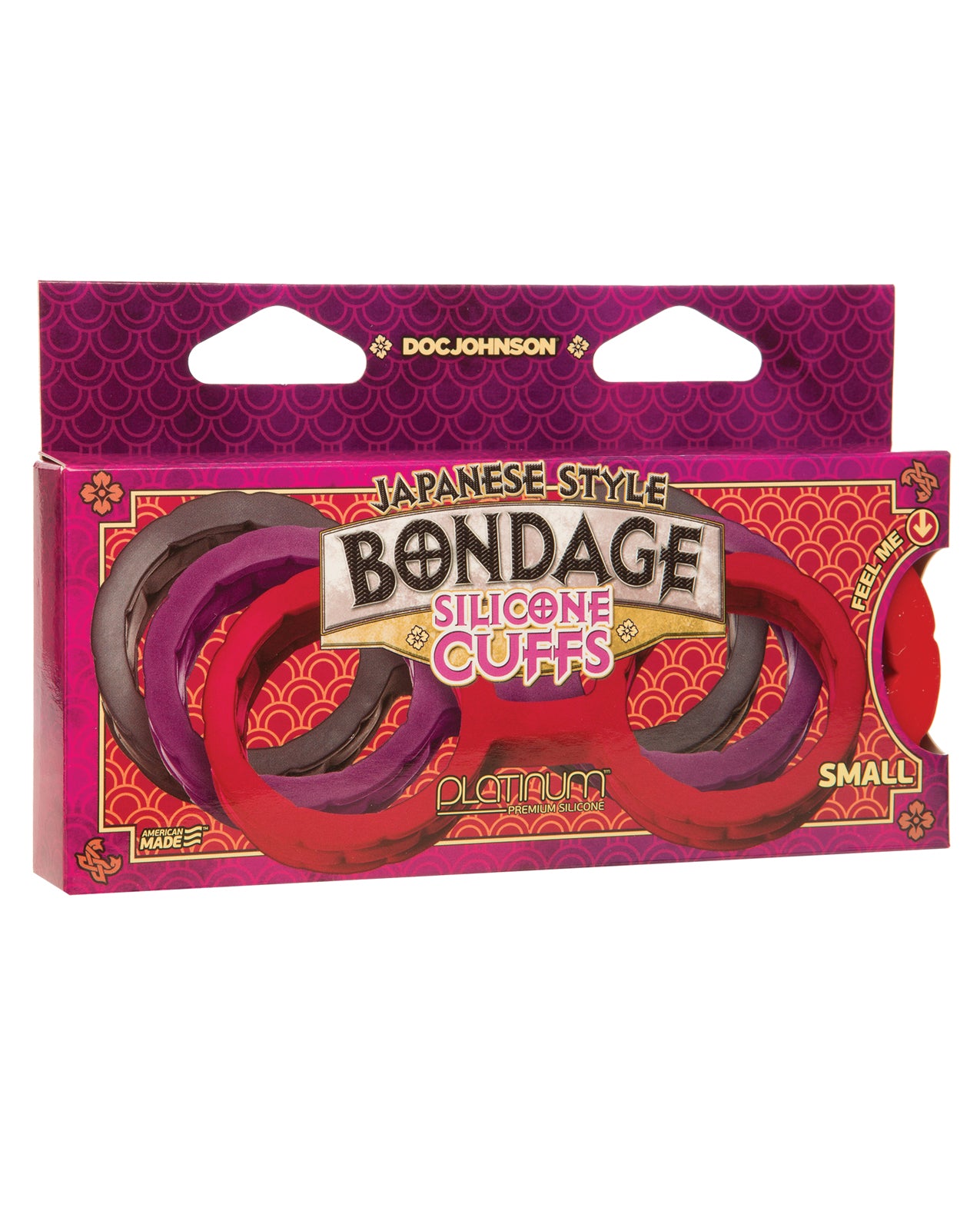 Japanese Bondage Silicone Cuffs - Red