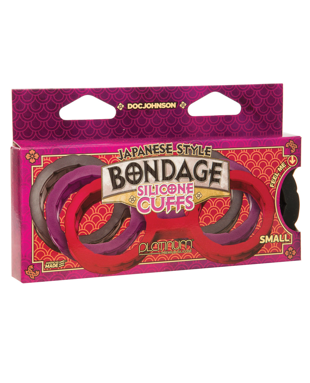 Japanese Bondage Silicone Cuffs - Black