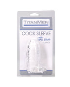 TitanMen 4.5" Cock Sleeve w/Ball Strap - Clear