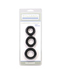 TitanMen Cushioned C - Ring 3 pc Silicone Set - Black