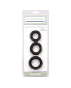 TitanMen Cushioned C - Ring 3 pc Silicone Set - Black