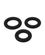 TitanMen Cushioned C - Ring 3 pc Silicone Set - Black