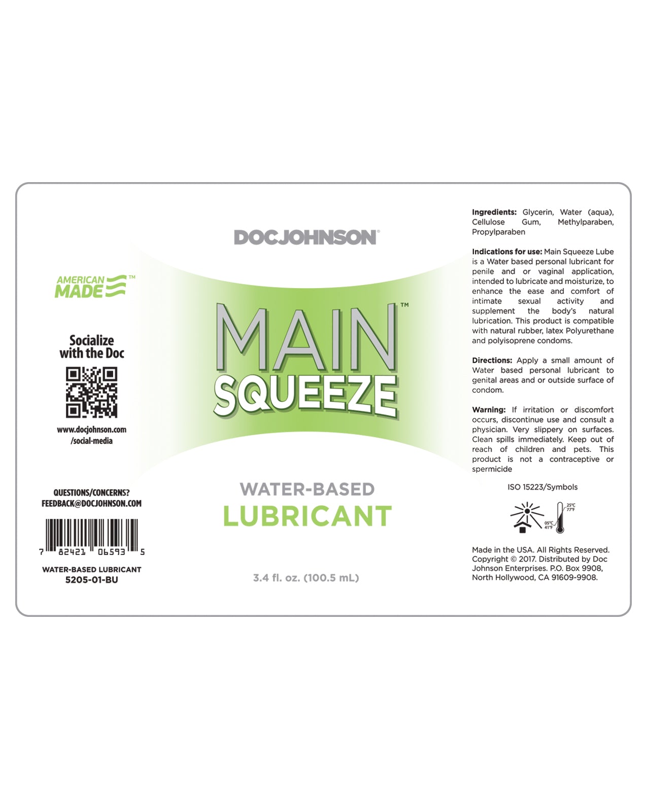 Main Squeeze Water - Based Lubricant