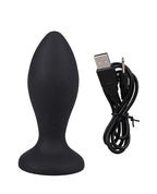 Booty Bling Jeweled Wearable 3" Vibrating Silicone Plug - Black/Pink