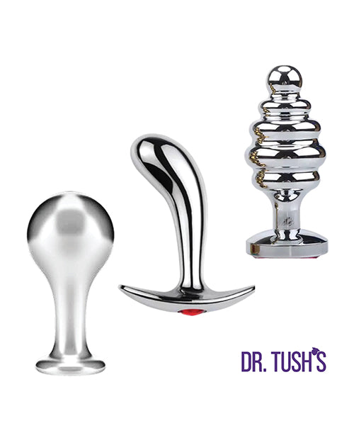 Dr. Tush' Tools of Temptation Anal Plug Set - Metal