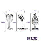 Dr. Tush' Tools of Temptation Anal Plug Set - Metal