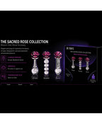 Dr. Tush' Sacred Glass Rose Collection Anal Plug Set - Glass