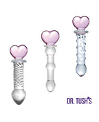 Dr. Tush' Hearts of Pleasure Collection Anal Plug Set - Glass