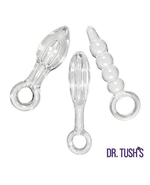 Dr. Tush' Halo of Pleasure Collection Anal Plug Set - Glass