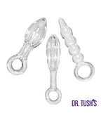 Dr. Tush' Halo of Pleasure Collection Anal Plug Set - Glass