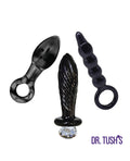 Dr. Tush' Dark Crystal Pleasures Collection Anal Plug Set - Glass