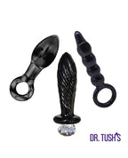 Dr. Tush' Dark Crystal Pleasures Collection Anal Plug Set - Glass