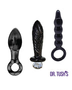 Dr. Tush' Dark Crystal Pleasures Collection Anal Plug Set - Glass