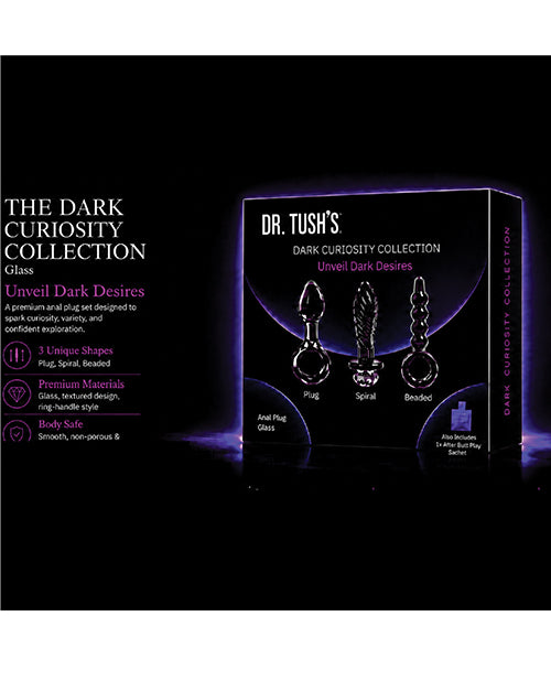 Dr. Tush' Dark Crystal Pleasures Collection Anal Plug Set - Glass