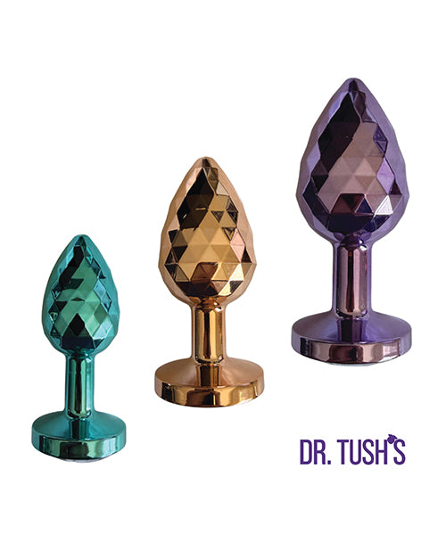 Dr. Tush' Dragon Pearls Collection Anal Plug Set - Metal