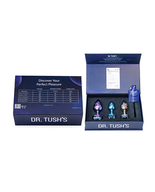 Dr. Tush' Dragon Pearls Collection Anal Plug Set - Metal