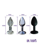 Dr. Tush' First Step Collection Anal Plug Set - Glass, Metal, Silicone