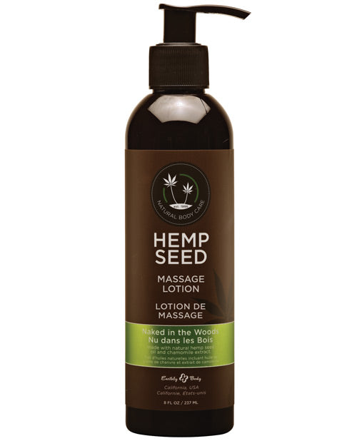 Earthly Body Hemp Seed Massage Lotion - Naked in the Woods