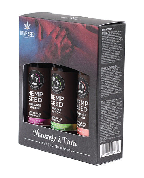 Earthly Body Massage Lotion Trio - Isle, Skinny & Naked