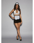 Euphoria French Maid w/Headpiece Black/White