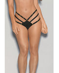 Glow Stones Black Light Dancewear Strappy Thong Black