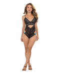 Pride Lace Teddy w/Rainbow Side Straps Black