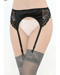 Satin & Lace Garterbelt Black