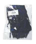 Twilight Zone Lace and Mesh Short Babydoll w/Tanga Panty 2 pc Set - Black/Blue