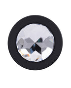 Gemsations 3 pc 2.75" & 3.15" & 3.7" Silicone Bling Bling Butt Plug Training Set - Black