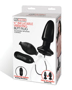 Lux Fetish 4" Inflatable Vibrating Butt Plug
