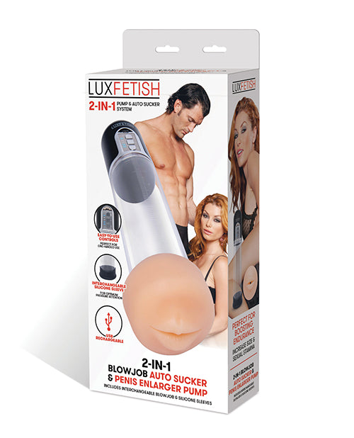 Lux Fetish 2 - in - 1 Blowjob Sucker & Penis Enlarger Pump