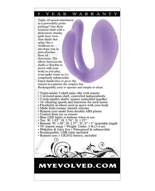 Evolved Tickler Mini Vibe w/Remote - Purple
