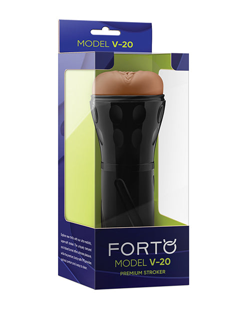 Forto Model V - 20 Hard - Side Vagina Masturbator - Tan