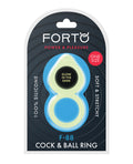 Forto F - 88 Double Ring Liquid Silicone Cock Ring - Glow in the Dark